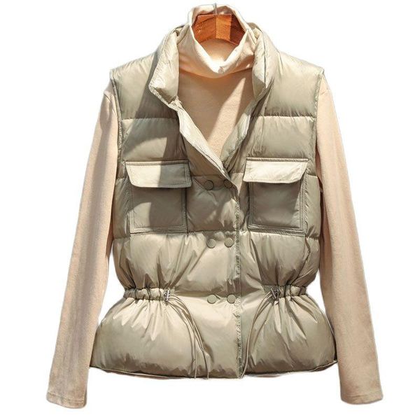 2021 new autumn winter women ultra light down vest white duck down jacket short coat parka ladies sleeveless waistcoat, Black;white
2021 new autumn winter women ultra light down vest white duck down jacket short coat parka ladies sleeveless waistcoat, Black;white