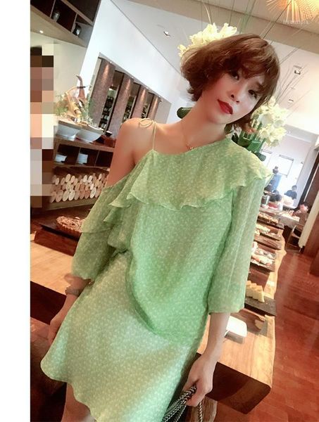 ladies floral print long sleeve oblique collar with ruffle trim - women silk satin mini skirt - new green casual 2 pc sets1, White
ladies floral print long sleeve oblique collar with ruffle trim - women silk satin mini skirt - new green casual 2 pc sets1, White