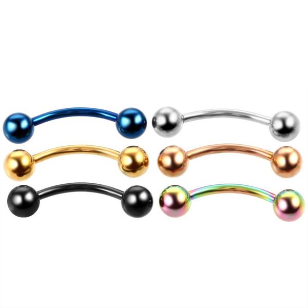 2pcs 16g steel curved barbell ear eyebrow belly ring piercing double balls banana women navel ring body jewelry barbell piercing q jllkxj, Silver
2pcs 16g steel curved barbell ear eyebrow belly ring piercing double balls banana women navel ring body jewelry barbell piercing q jllkxj, Silver