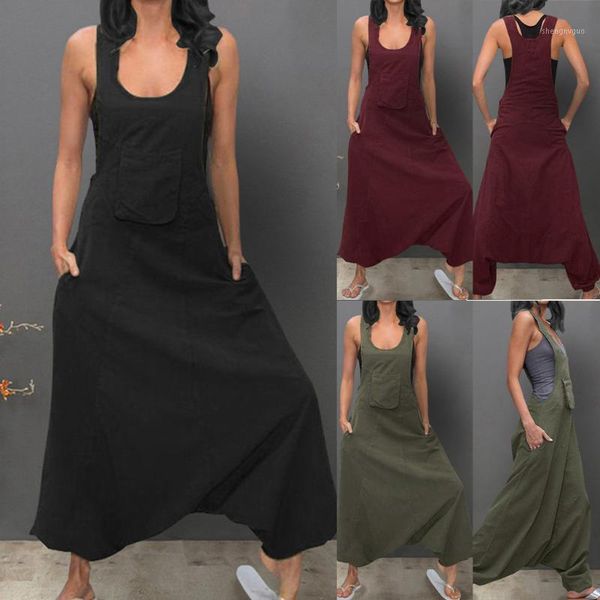 women solid u neck sleeveless pocket harem jumpsuit casual cotton and linen suspender long jumpsuits long pants salopette femme1, Black;white
women solid u neck sleeveless pocket harem jumpsuit casual cotton and linen suspender long jumpsuits long pants salopette femme1, Black;white