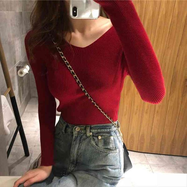 v-neck sweater women knitted fall fashion winter clothes high elastic korean female pullover feminino pull femme, White;black
v-neck sweater women knitted fall fashion winter clothes high elastic korean female pullover feminino pull femme, White;black