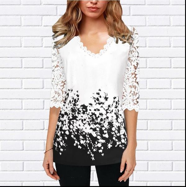 plus size 4xl 5xl shirt blouse female 2021 spring new v neck half sleeve lace splice print boho women shirt, White
plus size 4xl 5xl shirt blouse female 2021 spring new v neck half sleeve lace splice print boho women shirt, White