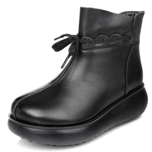 boots cowhide winter women leather thick bottom increase shoes woman wedges warm snow, Black
boots cowhide winter women leather thick bottom increase shoes woman wedges warm snow, Black