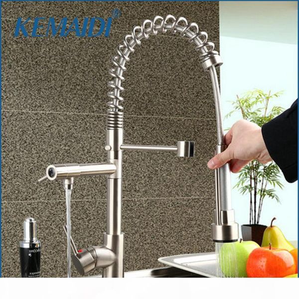 kemaidi brushed nickel kitchen faucet pull out down swivel 360 cold brass water tap sink torneira cozinha faucet,mixer tap t200424
kemaidi brushed nickel kitchen faucet pull out down swivel 360 cold brass water tap sink torneira cozinha faucet,mixer tap t200424