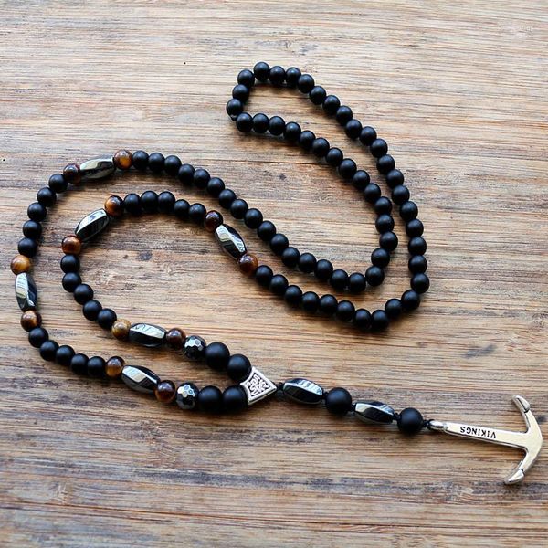 new design black men's pendants necklace 6mm stone bead with anchor charm pendant necklace fashion jewelry1, Silver
new design black men's pendants necklace 6mm stone bead with anchor charm pendant necklace fashion jewelry1, Silver