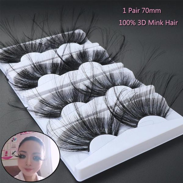 1pair false eyelashes 100% mink 3d fake eyelashes 70mm super long exaggeration fluffy messy criss-cross dramatic
1pair false eyelashes 100% mink 3d fake eyelashes 70mm super long exaggeration fluffy messy criss-cross dramatic