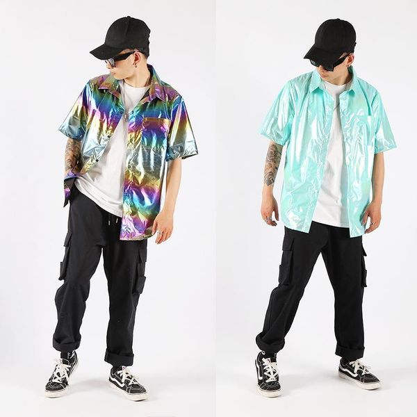 plus-size men's blazer and shirt hip hop loose print style style short sleeve trendy men's shirt 2020 stage costumes1, White;black
plus-size men's blazer and shirt hip hop loose print style style short sleeve trendy men's shirt 2020 stage costumes1, White;black