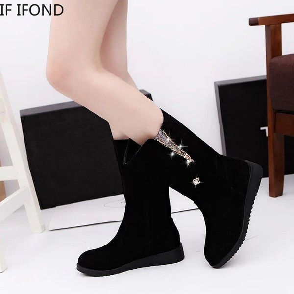 if ifond 2021 trend winter snow boots women mid-calf boots women keep warm crystal zipper flat platform shoes size 34-43-44, Black
if ifond 2021 trend winter snow boots women mid-calf boots women keep warm crystal zipper flat platform shoes size 34-43-44, Black