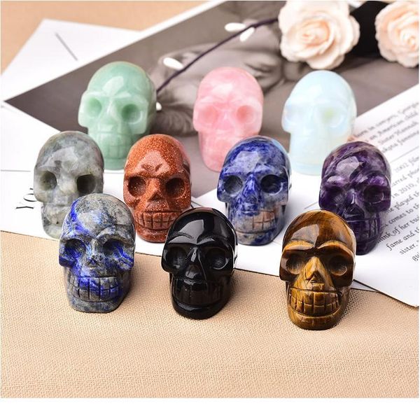 2inch natural gemstone skull amethyst tigers eye crystal rose quartz wicca feng shui healing stone ornaments figurine h jlldzy, Black
2inch natural gemstone skull amethyst tigers eye crystal rose quartz wicca feng shui healing stone ornaments figurine h jlldzy, Black