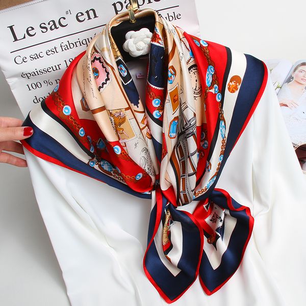 women 100% pure silk square scarf brand hangzhou natural silk bandana wrap for lady printed neckerchief square scarves silk 201026, Blue;gray
women 100% pure silk square scarf brand hangzhou natural silk bandana wrap for lady printed neckerchief square scarves silk 201026, Blue;gray