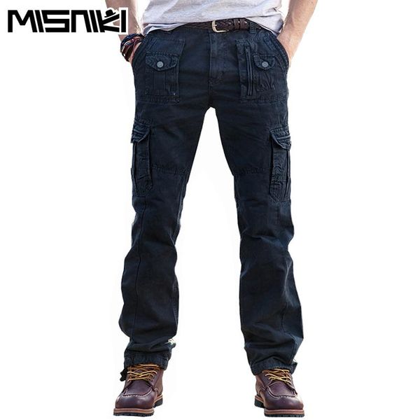 men's pants nice spring autumn cotton cargo men solid tactical mens pantalon homme (asian size), Black
men's pants nice spring autumn cotton cargo men solid tactical mens pantalon homme (asian size), Black