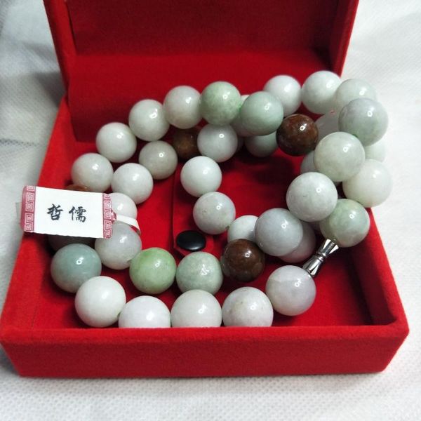 zheru jewelry pure natural jadeite bead necklace three-color 13.5mm jade bead chain send a-level national inspection certificate, Silver
zheru jewelry pure natural jadeite bead necklace three-color 13.5mm jade bead chain send a-level national inspection certificate, Silver