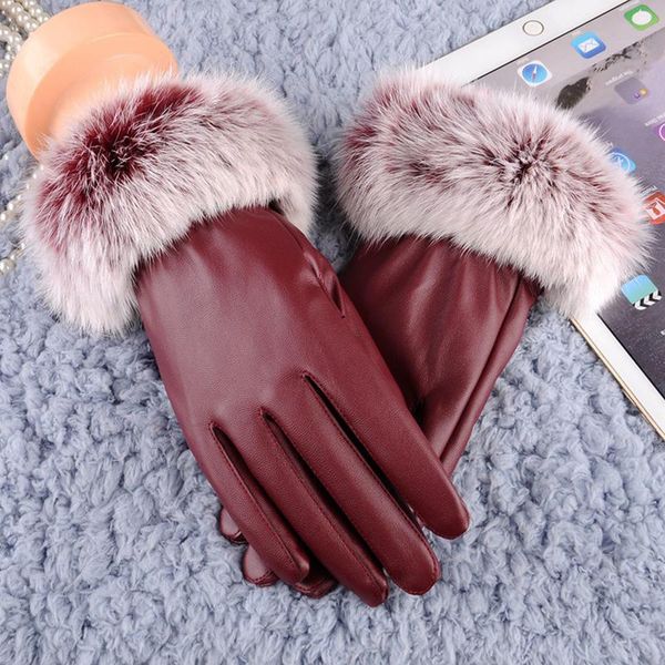 new women pu leather gloves winter elegant warm gloves ladies mittens fashion female wrist ski plush drivi sqczfb, Black
new women pu leather gloves winter elegant warm gloves ladies mittens fashion female wrist ski plush drivi sqczfb, Black