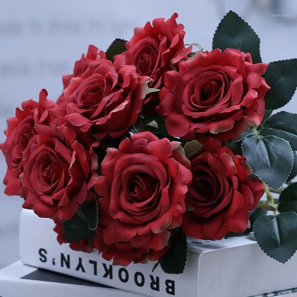 decorative flowers & wreaths 11 heads artificial roses flower bouquet home garden decoration flores artificiais diy wall road lead fake silk
decorative flowers & wreaths 11 heads artificial roses flower bouquet home garden decoration flores artificiais diy wall road lead fake silk