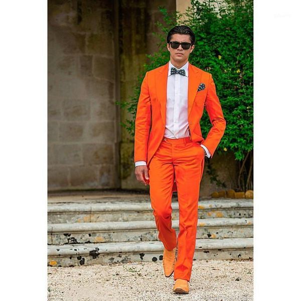 sunshine energetic orange tailcoat peaked lapel groom tuxedos slim fit men's wedding dress holiday prom clothing(jacket+pants)1, White;black 
sunshine energetic orange tailcoat peaked lapel groom tuxedos slim fit men's wedding dress holiday prom clothing(jacket+pants)1, White;black