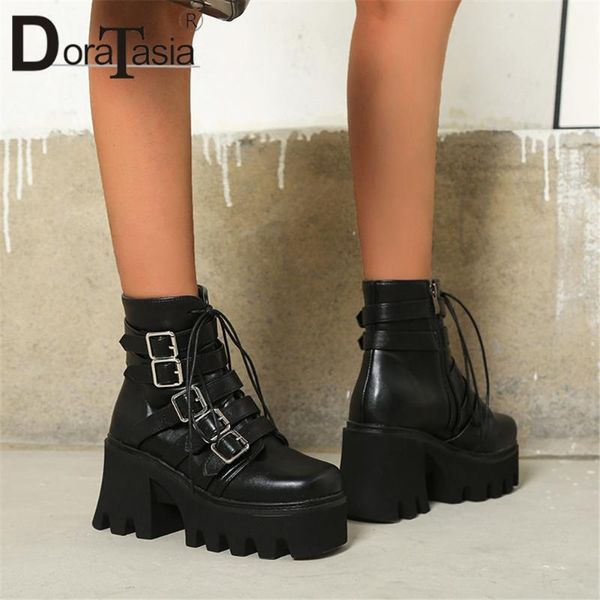 doratasia big size 35-44 ladies platform ankle boots fashion chunky high heels boots women 2020 buckle party office shoes woman, Black
doratasia big size 35-44 ladies platform ankle boots fashion chunky high heels boots women 2020 buckle party office shoes woman, Black