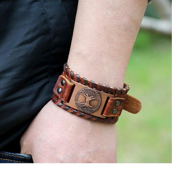 eif dock vintage viking tree of life wide leather metal bracelet, adjustable amulet bangle punk jewelry for men par qylreq
eif dock vintage viking tree of life wide leather metal bracelet, adjustable amulet bangle punk jewelry for men par qylreq
