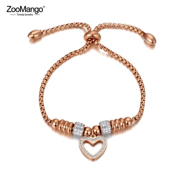 zoomango titanium stainless steel white rhinestone chain & link bracelets for women love heart adjustable size bracelet zb20053, Golden;silver
zoomango titanium stainless steel white rhinestone chain & link bracelets for women love heart adjustable size bracelet zb20053, Golden;silver