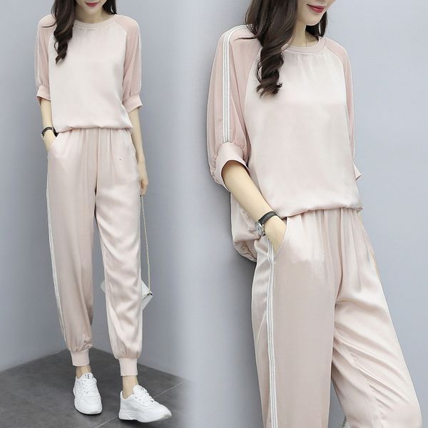 european station of two parts women's clothing casual summer -woman's leisure loose training piece assembly and pants zf6g, White
european station of two parts women's clothing casual summer -woman's leisure loose training piece assembly and pants zf6g, White