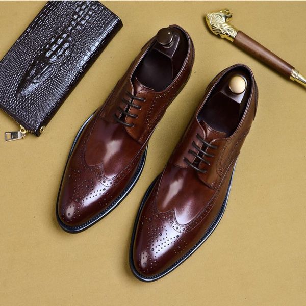 Summer Mens formal shoes leather oxford shoes for men dressing wedding men's brogues office lace up male zapatos de hombre, Black
Summer Mens formal shoes leather oxford shoes for men dressing wedding men's brogues office lace up male zapatos de hombre, Black