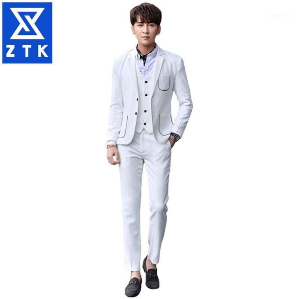 leisure business professional dress suit men three-piece set korean version of slim and handsome wedding dress fashion1, White;black
leisure business professional dress suit men three-piece set korean version of slim and handsome wedding dress fashion1, White;black