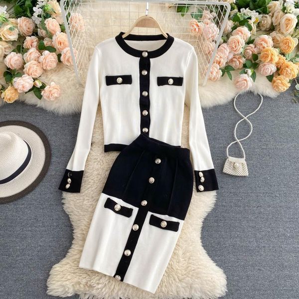 2021 new female elastic fall in knitted or crocheted suit the neck long single breasted cardigan + high skirt pieces 1hqi, Gray
2021 new female elastic fall in knitted or crocheted suit the neck long single breasted cardigan + high skirt pieces 1hqi, Gray