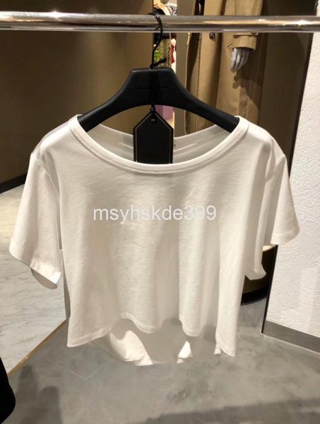 women's t-shirt aw wang's spring and summer versatile back hollowed out cotton short sleeve loose t-shirt women's fashion, White
women's t-shirt aw wang's spring and summer versatile back hollowed out cotton short sleeve loose t-shirt women's fashion, White