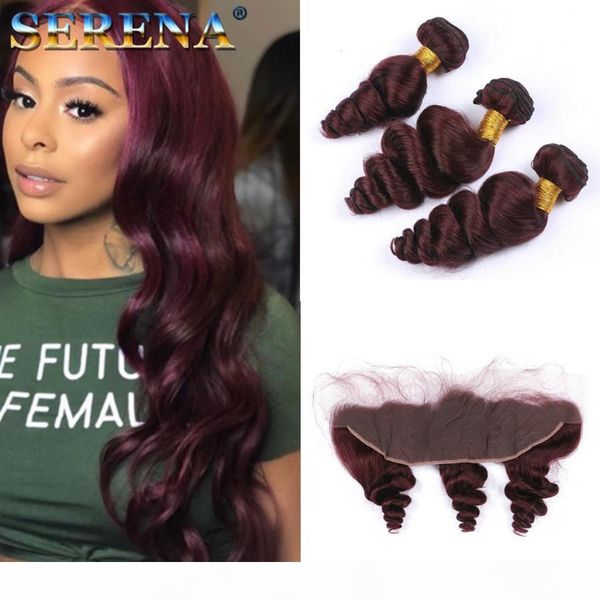 ear to ear lace front human hair bundles for black women 99j pre plucked wavy remy hair ombre lace closure baby hair bundles with frontal, Black;brown 
ear to ear lace front human hair bundles for black women 99j pre plucked wavy remy hair ombre lace closure baby hair bundles with frontal, Black;brown