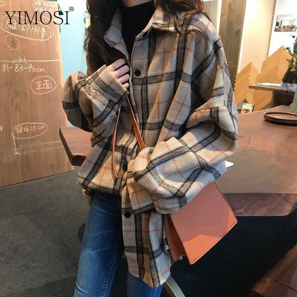women autumn long sleeve blouse shirts 2020 vintage loose casual outwear harajuku bf plaid print shirts1, White
women autumn long sleeve blouse shirts 2020 vintage loose casual outwear harajuku bf plaid print shirts1, White