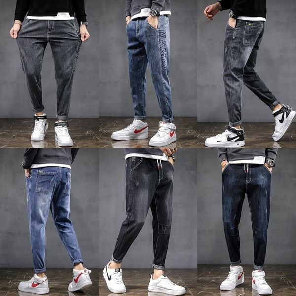 va3eq new style harlem pants men's small leg and jeans casual fashion good version versatile slim trend korean looking lower body jeans, Blue
va3eq new style harlem pants men's small leg and jeans casual fashion good version versatile slim trend korean looking lower body jeans, Blue