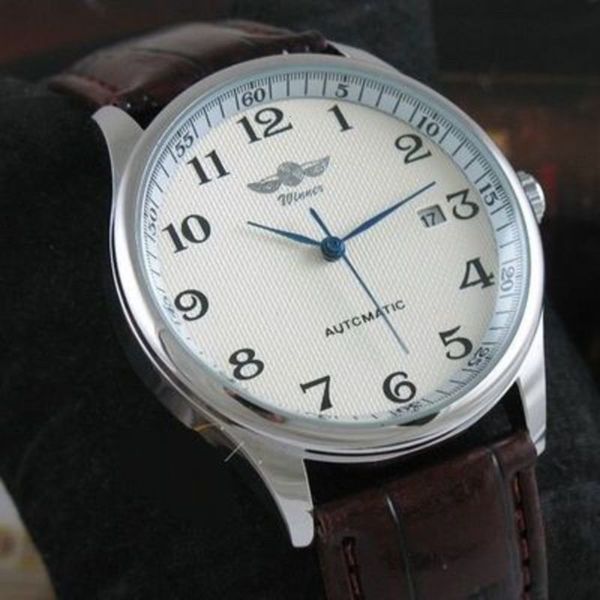watch winner automatic mechanical multi men's function men's hand calendar life waterproof watch, Slivery;brown
watch winner automatic mechanical multi men's function men's hand calendar life waterproof watch, Slivery;brown