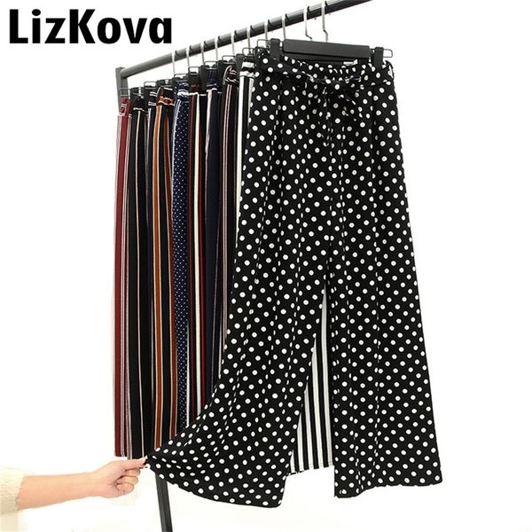 2020 summer wide leg pants women korean striped polka dot trousers woman ankle length pants bell bottom pantalones mujer lj200820, Black;white
2020 summer wide leg pants women korean striped polka dot trousers woman ankle length pants bell bottom pantalones mujer lj200820, Black;white