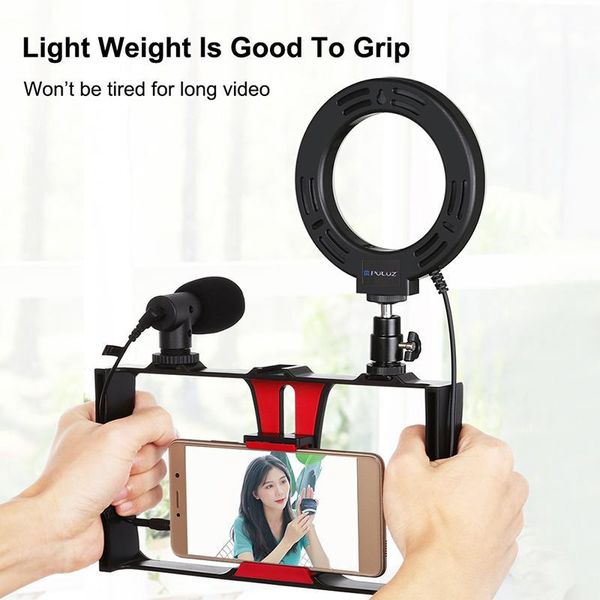 4in1 vlogging live broadcast smartphone video rig 4.6in ring led selfie kit pgraphy accessories1
4in1 vlogging live broadcast smartphone video rig 4.6in ring led selfie kit pgraphy accessories1