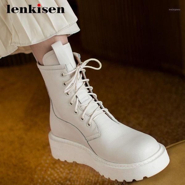 lenkisen motorcycle boots natural leather high fashion thick med heel round toe lace up dress dating gorgeous ankle boots l711, Black
lenkisen motorcycle boots natural leather high fashion thick med heel round toe lace up dress dating gorgeous ankle boots l711, Black
