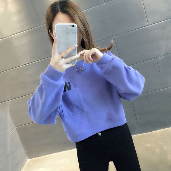 high waist short women's sweater 2020 new small autumn winter foreign style loose european coat, Black
high waist short women's sweater 2020 new small autumn winter foreign style loose european coat, Black