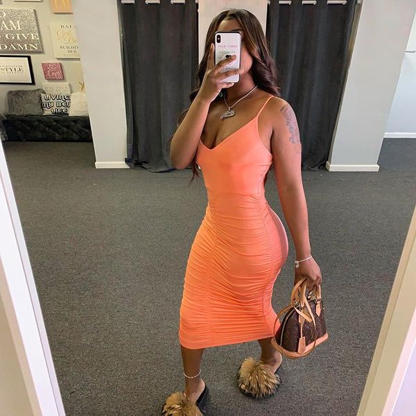 solid v-neck spaghetti strap mid dress pink summer clothes for women 2020 sleeveless ruched dresses bodycon elegant sundress, Black;gray
solid v-neck spaghetti strap mid dress pink summer clothes for women 2020 sleeveless ruched dresses bodycon elegant sundress, Black;gray