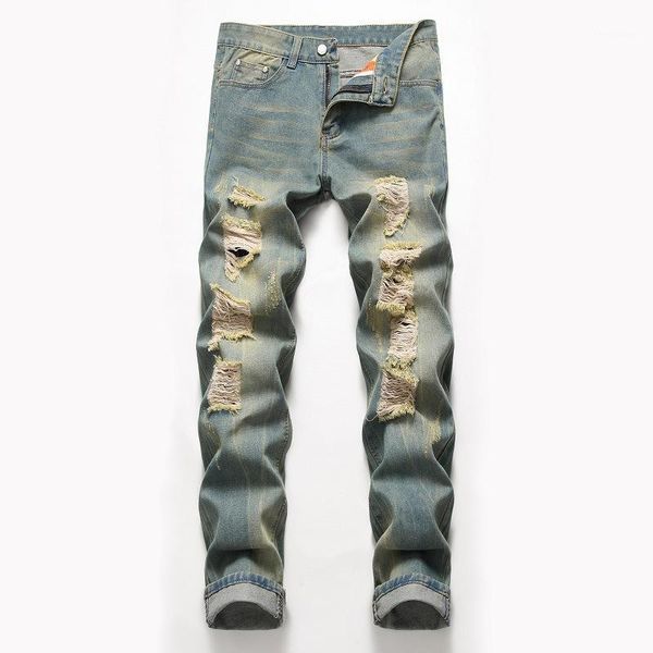 men's jeans 2021 men casual hole slim straight pleated biker pants male denim mens plus size 421, Blue
men's jeans 2021 men casual hole slim straight pleated biker pants male denim mens plus size 421, Blue