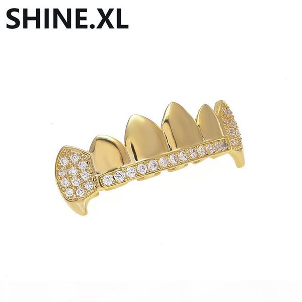18k gold plated iced out zircon fang mouth teeth caps & bottom tooth set men women vampire teeth fashion jewelry, Black
18k gold plated iced out zircon fang mouth teeth caps & bottom tooth set men women vampire teeth fashion jewelry, Black