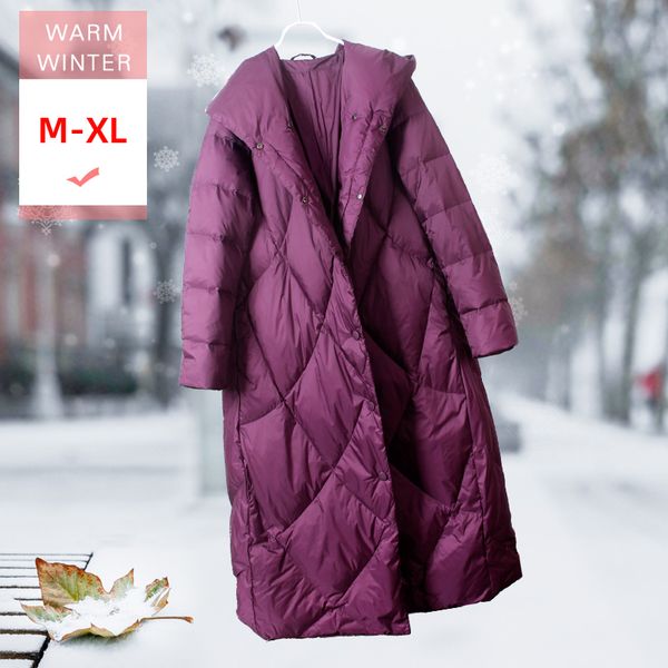 new fashion long white duck down jacket with hood female ultral light casual soft warm coat windproof larger size good quanlity 201102, Black
new fashion long white duck down jacket with hood female ultral light casual soft warm coat windproof larger size good quanlity 201102, Black
