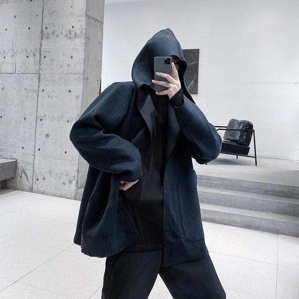men's wool & blends male streetwear loose cardigan windbreaker jacket overcoat men autumn winter woolen hooded trench coat outerwear, Black
men's wool & blends male streetwear loose cardigan windbreaker jacket overcoat men autumn winter woolen hooded trench coat outerwear, Black