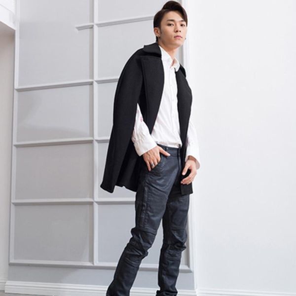 men's coat in winter with turtleneck fashionable men's coat cloak cloak middle-length woollen cloth student woollen1, Black
men's coat in winter with turtleneck fashionable men's coat cloak cloak middle-length woollen cloth student woollen1, Black