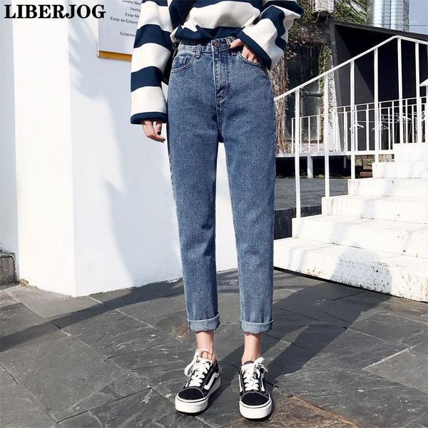 liberjog woman jeans loose casual cotton denim pants mid waist wide leg spring autumn plus size vintage boyfriends trousers1, Blue
liberjog woman jeans loose casual cotton denim pants mid waist wide leg spring autumn plus size vintage boyfriends trousers1, Blue