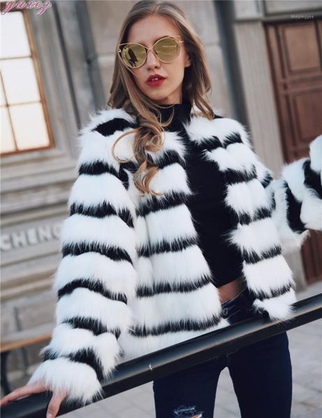 women's fur & faux thick warm coat female slim plush sliming women stripes o-neck winter jackets outerwear fluffy jacket women1, Black
women's fur & faux thick warm coat female slim plush sliming women stripes o-neck winter jackets outerwear fluffy jacket women1, Black