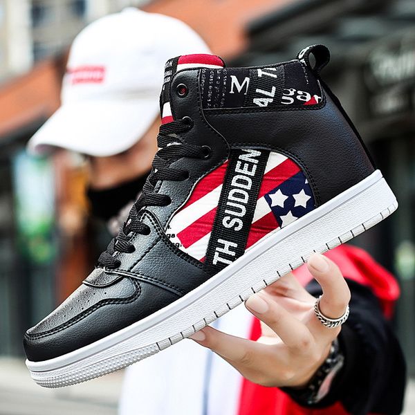 men 2020 new classic high couple casual shoes male outdoor non-slip breathable walking sneakers, Black;brown
men 2020 new classic high couple casual shoes male outdoor non-slip breathable walking sneakers, Black;brown