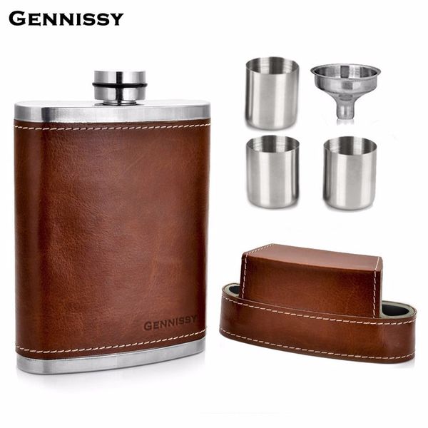 carrywon 8oz leather covered hip with caps stainless steel flask alcohol outdoor travel essential goods for men q1222
carrywon 8oz leather covered hip with caps stainless steel flask alcohol outdoor travel essential goods for men q1222