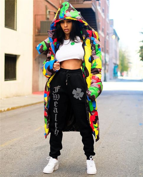 women men cotton-padded clothes color camouflage fashion winter thick warm hooded zippered long bread coats cotton wadded jacket f110405, Black
women men cotton-padded clothes color camouflage fashion winter thick warm hooded zippered long bread coats cotton wadded jacket f110405, Black