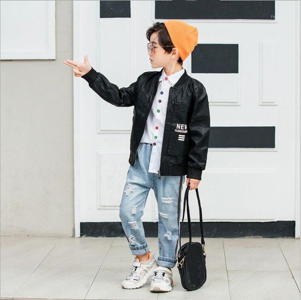 clothing sets kid boy clothes spring autumn fashion boys faux leather coat + shirts jeans 3pcs for children outfit set 2-6years1, White
clothing sets kid boy clothes spring autumn fashion boys faux leather coat + shirts jeans 3pcs for children outfit set 2-6years1, White