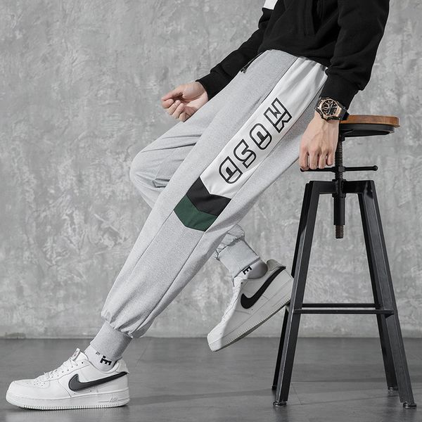 men's overalls korean fashion autumn new capris small leg binding solid color sports casual pants, Black
men's overalls korean fashion autumn new capris small leg binding solid color sports casual pants, Black