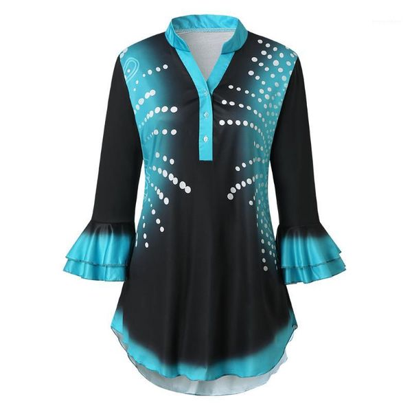 fashion buttons print blouse flare sleeve casual spring winter ladies v-neck tunic female women long sleeve shirt blusas1, White
fashion buttons print blouse flare sleeve casual spring winter ladies v-neck tunic female women long sleeve shirt blusas1, White