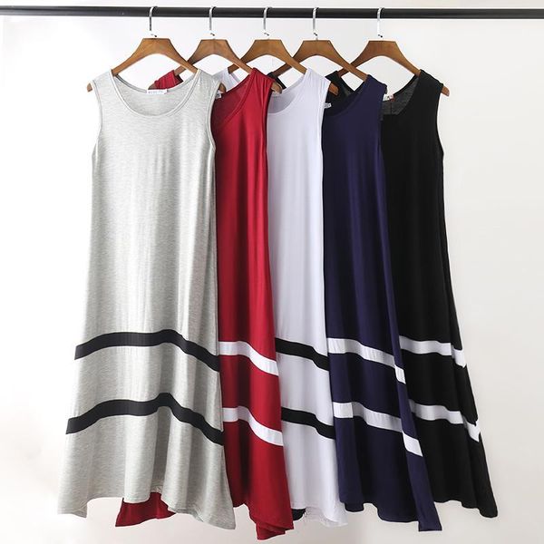 women's sleepwear modal stripe basic nightgown nightie long lady home dress summer sleeveless night shirt loose nightwear1, Black;red
women's sleepwear modal stripe basic nightgown nightie long lady home dress summer sleeveless night shirt loose nightwear1, Black;red